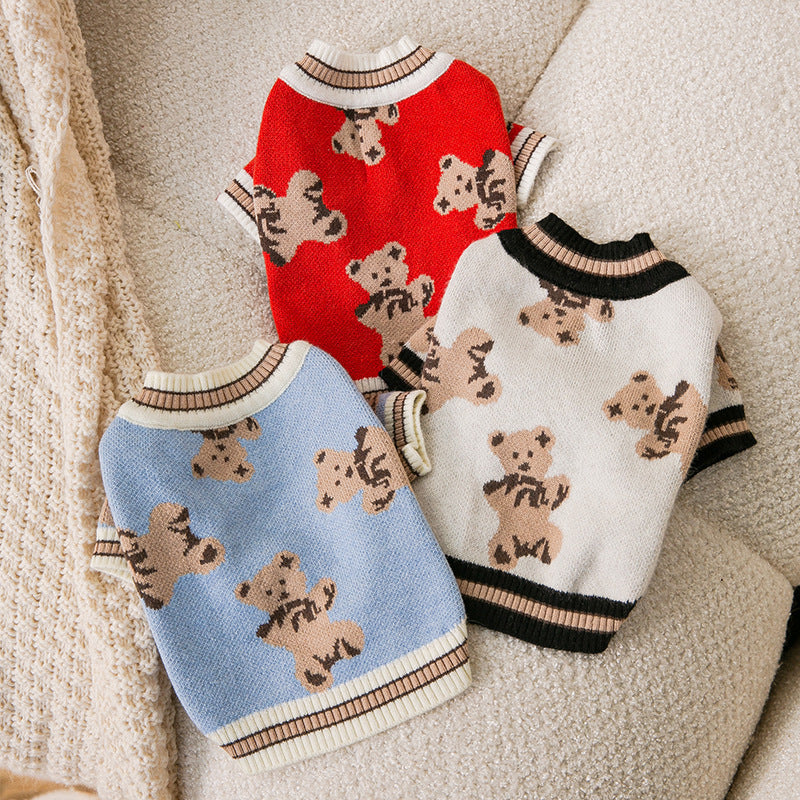 Pet Dogs Simple Warm Knitted Sweater